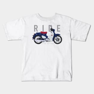 Ride super cub blue Kids T-Shirt